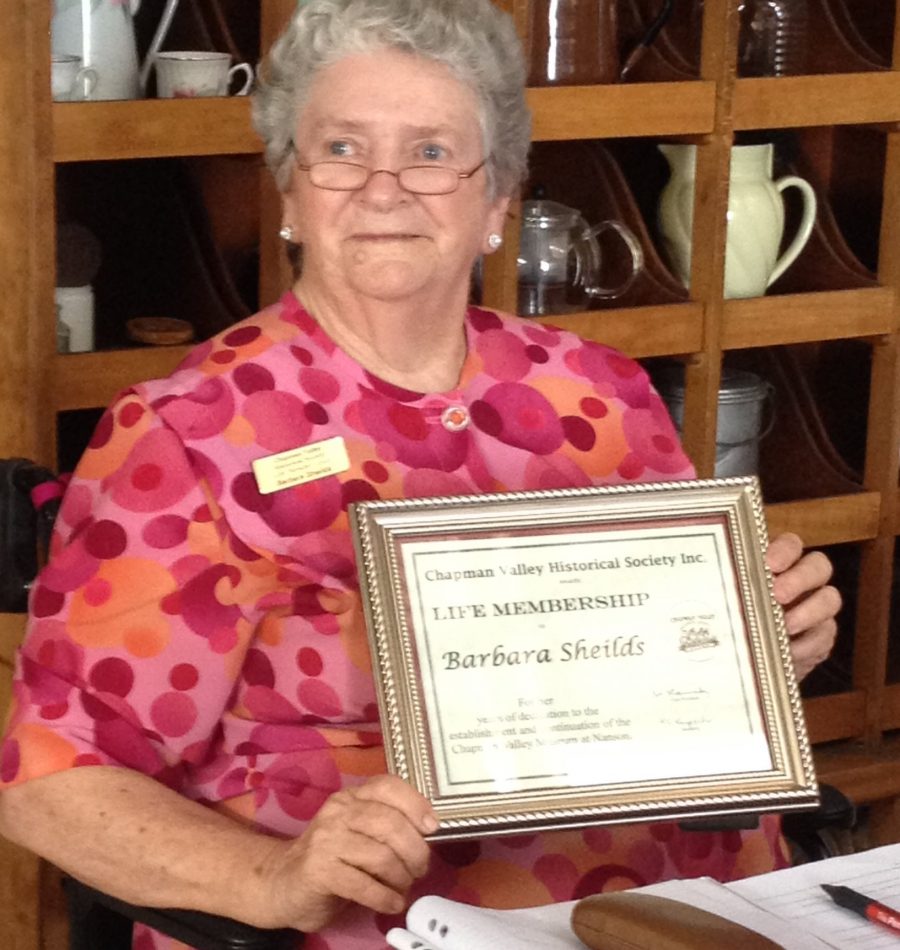 Life Member CVHS – Barbara Sheilds Life Member CVHS - Barbara Sheilds
